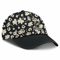 Miami Marlins Women's Blossom Adjustable Hat Black