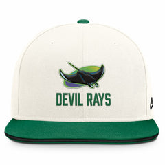 Tampa Bay Rays Cooperstown Pro Dri-FIT Snapback Hat Cream/Green | Nike