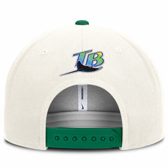 Tampa Bay Rays Cooperstown Pro Dri-FIT Snapback Hat Cream/Green | Nike