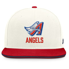Los Angeles Angels Cooperstown Pro Dri-FIT Snapback Hat Cream/Red | Nike