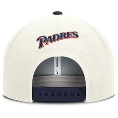 San Diego Padres Cooperstown Pro Dri-FIT Snapback Hat Cream/Navy | Nike