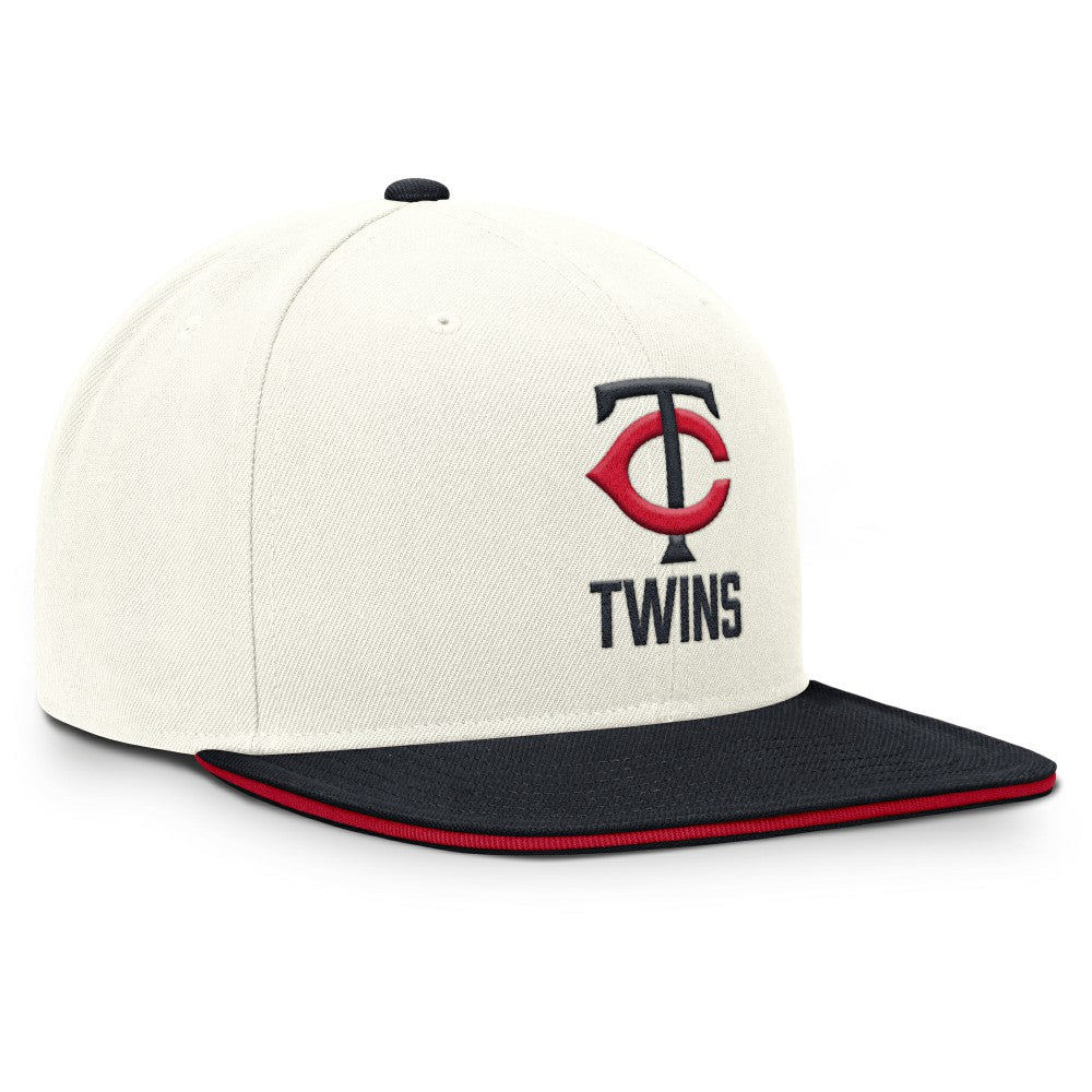 Minnesota Twins Cooperstown Pro Dri-FIT Snapback Hat Cream/Navy | Nike