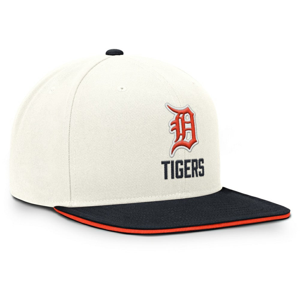Detroit Tigers Cooperstown Pro Dri-FIT Snapback Hat Cream/Navy | Nike