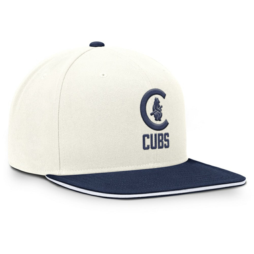 Chicago Cubs Cooperstown Pro Dri-FIT Snapback Hat Cream/Navy | Nike