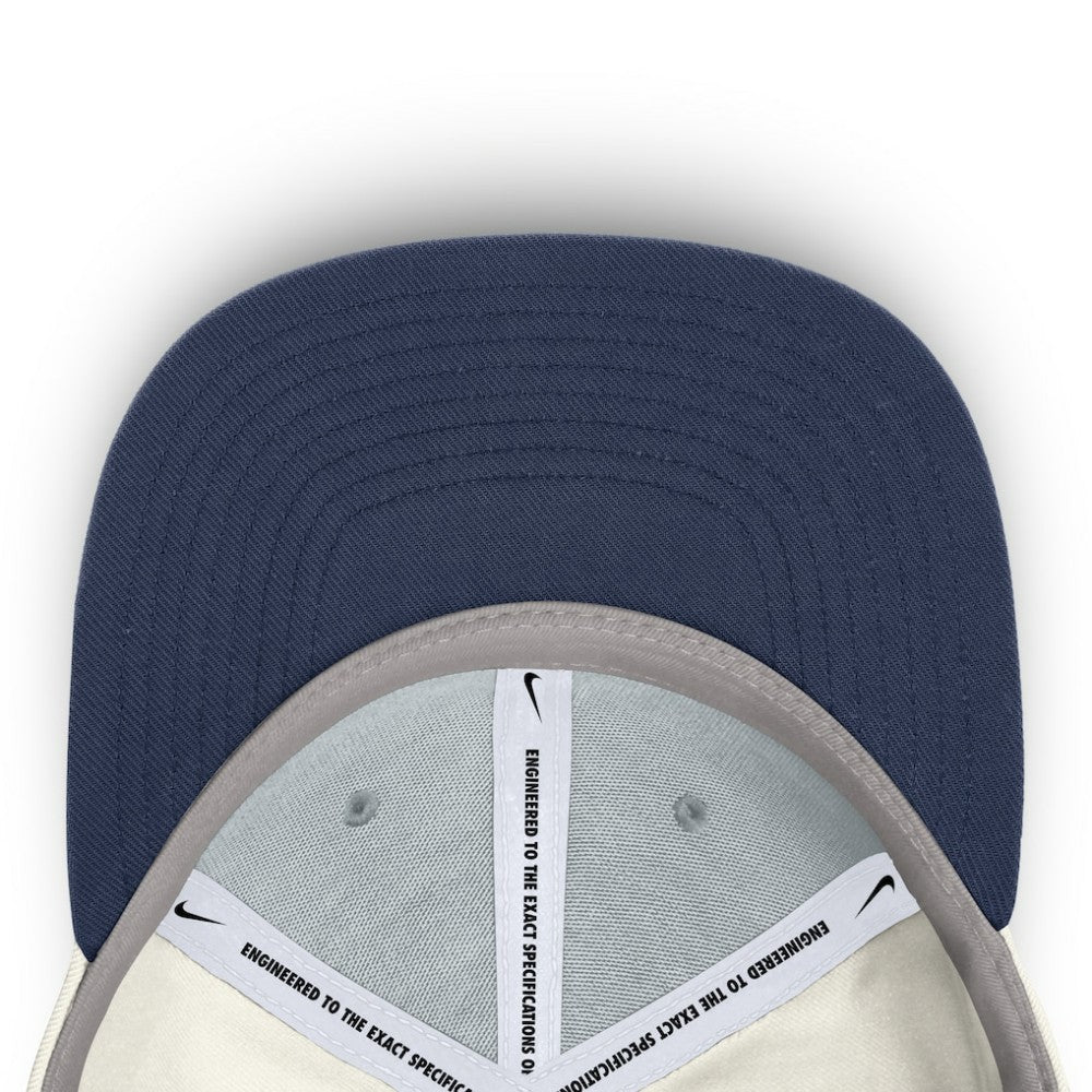 Chicago Cubs Cooperstown Pro Dri-FIT Snapback Hat Cream/Navy | Nike