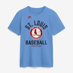 St. Louis Cardinals Cooperstown Collection T-Shirt Light Blue | Nike