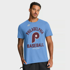 Philadelphia Phillies Cooperstown Collection T-Shirt Light Blue | Nike