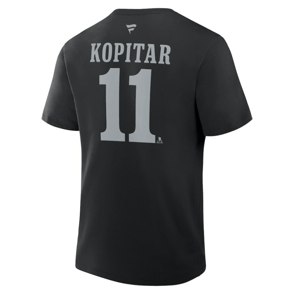 Anze Kopitar Los Angeles Kings Fanatics Authentic Stack Name & Number T-Shirt Black
