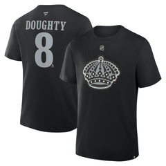 Drew Doughty Los Angeles Kings Fanatics Authentic Stack Name & Number T-Shirt Black