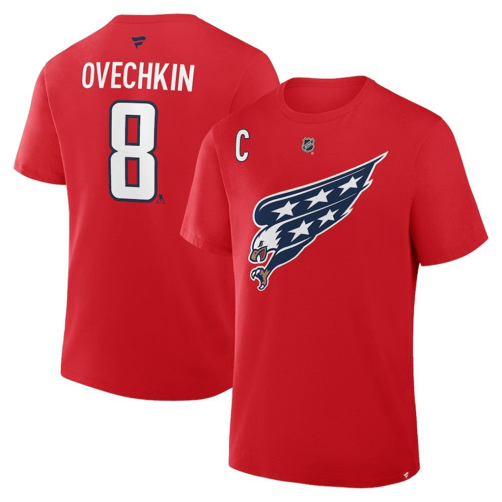 Alexander Ovechkin Washington Capitals Fanatics Authentic Stack Name & Number T-Shirt Red