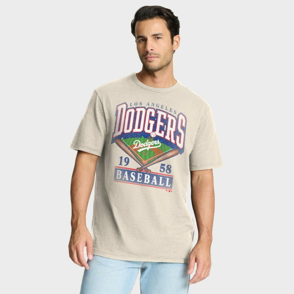 Los Angeles Dodgers Stadium Slub T-Shirt Tan