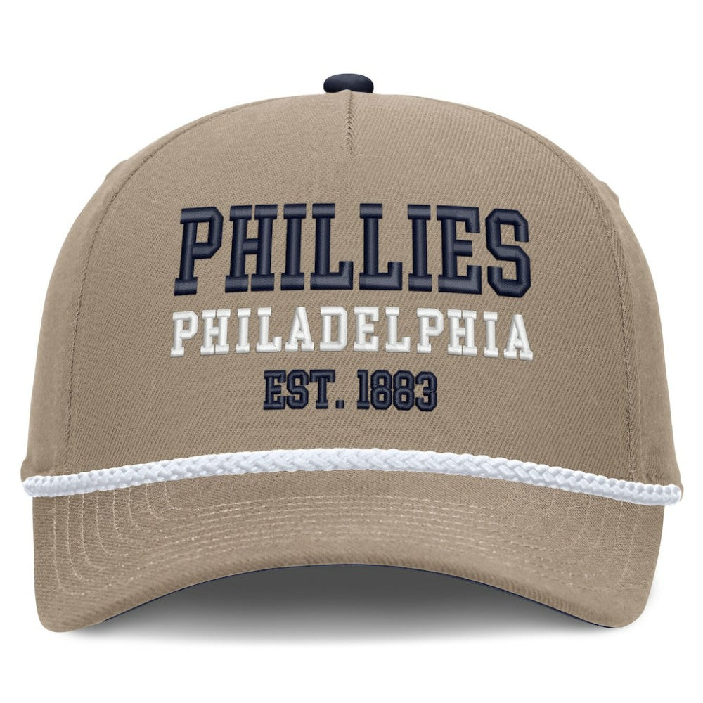 Philadelphia Phillies Father's Day Rope Rise Adjustable Hat Khaki | Nike
