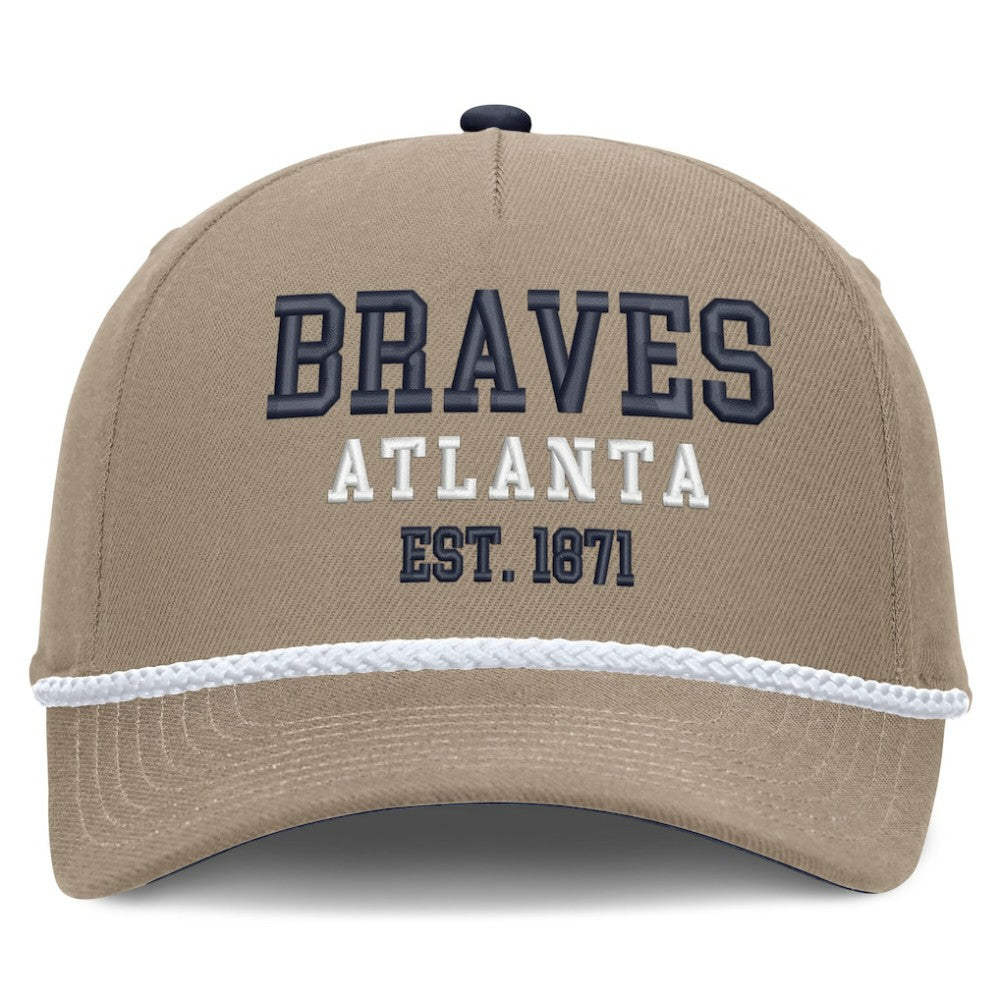 Atlanta Braves Father's Day Rope Rise Adjustable Hat Khaki | Nike