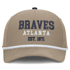 Atlanta Braves Father's Day Rope Rise Adjustable Hat Khaki | Nike