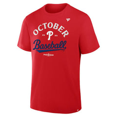 Philadelphia Phillies 2025 MLB Postseason Locker Room T-Shirt Red