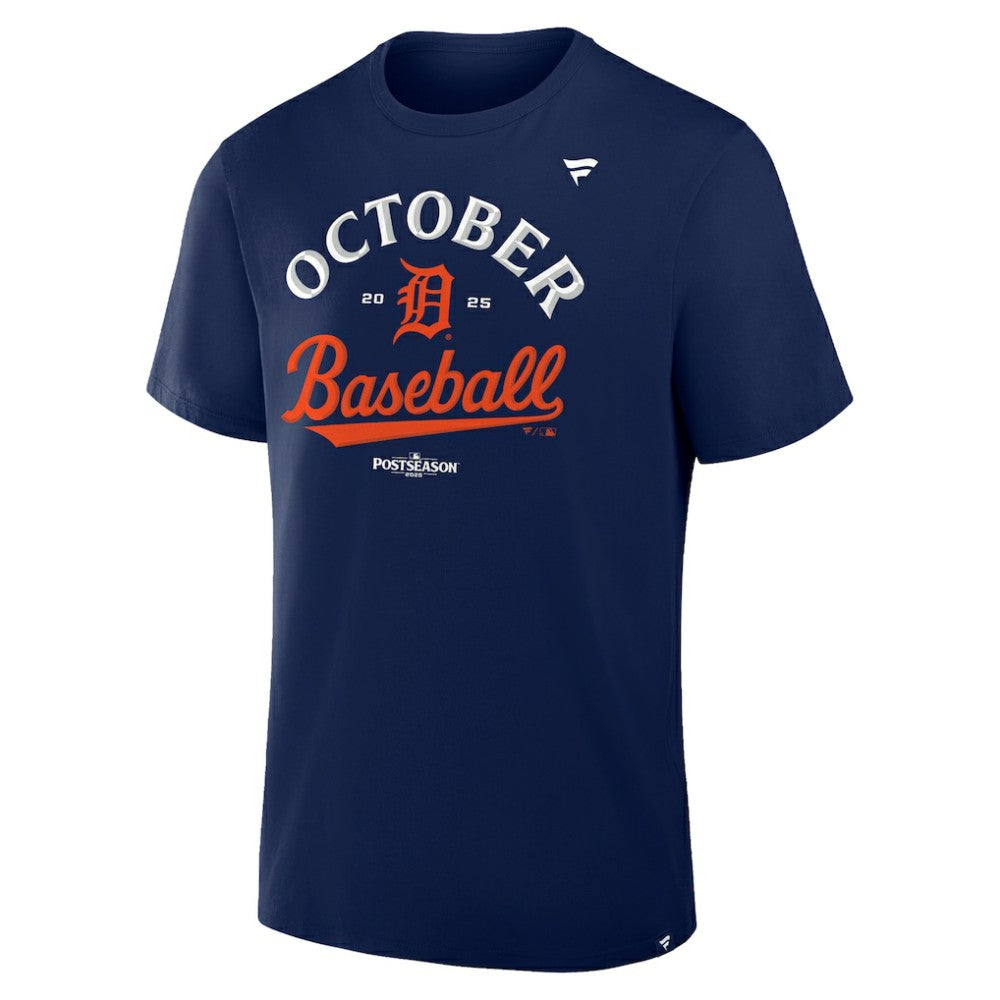 Detroit Tigers 2025 MLB Postseason Locker Room T-Shirt Navy