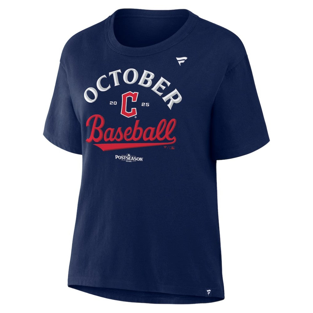 Cleveland Guardians  Women's 2025 MLB Postseason Locker Room T-Shirt Navy
