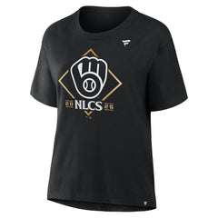 Milwaukee Brewers Women's 2025 National League Division Series Champions Locker Room T-Shirt Black