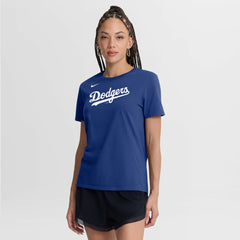 Los Angeles Dodgers Women's Wordmark T-Shirt Royal | Nike