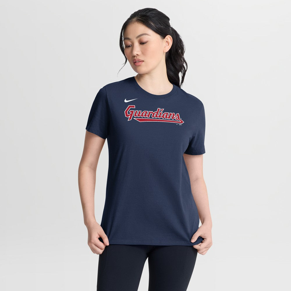 Cleveland Guardians Women's Wordmark T-Shirt Navy | Nike
