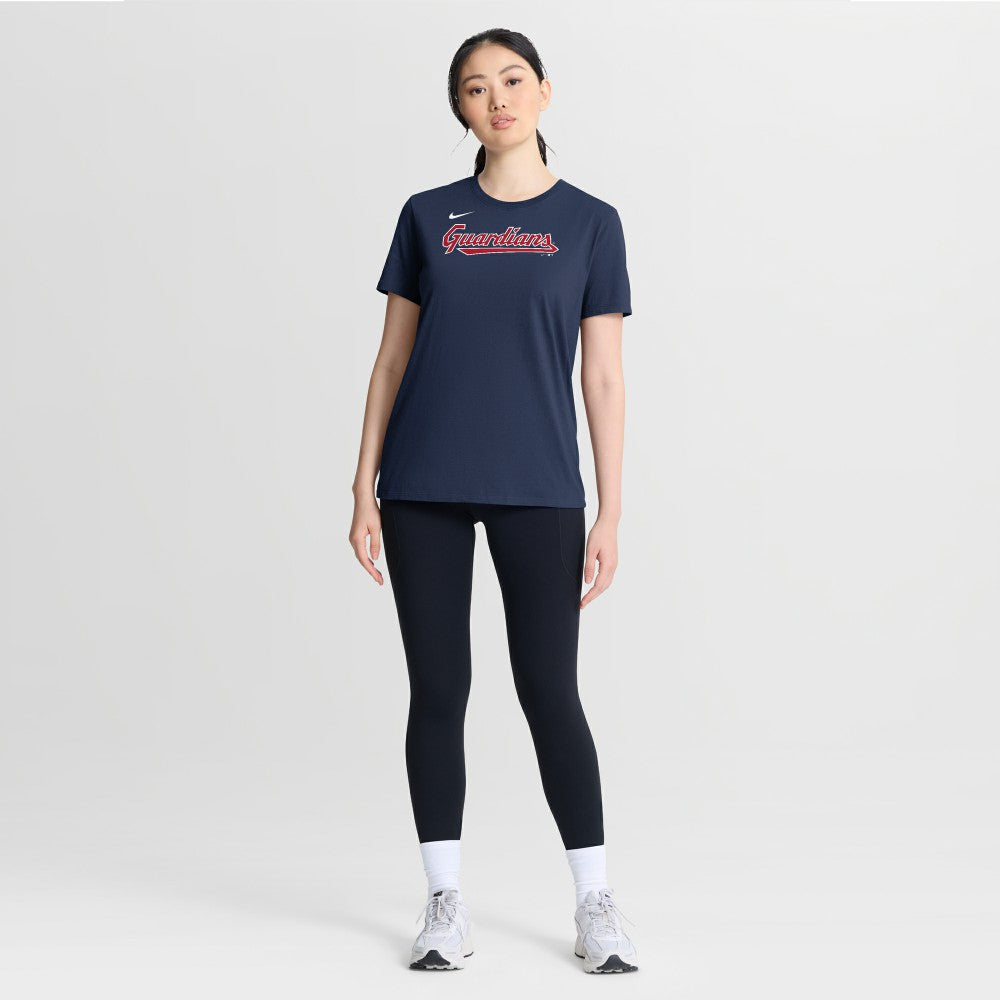 Cleveland Guardians Women's Wordmark T-Shirt Navy | Nike