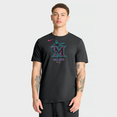 Miami Marlins City Connect Large Logo T-Shirt Black | Nike