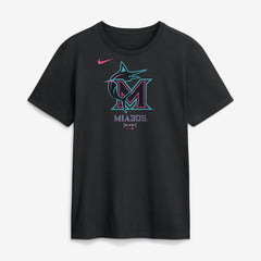 Miami Marlins City Connect Large Logo T-Shirt Black | Nike