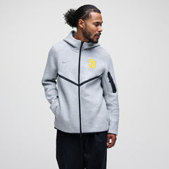 San Diego Padres Tech Fleece Raglan Full-Zip Windrunner Hoodie Heather Gray | Nike