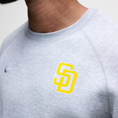 San Diego Padres Tech Fleece Raglan Sweatshirt Heather Gray | Nike