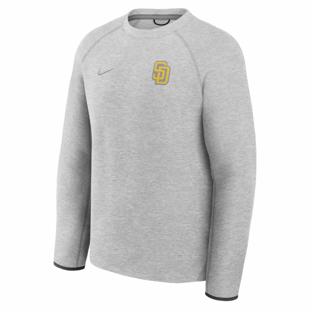 San Diego Padres Tech Fleece Raglan Sweatshirt Heather Gray | Nike