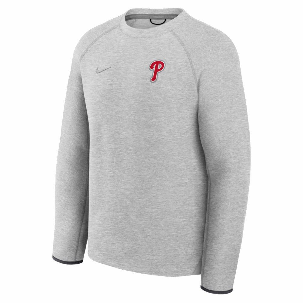 Philadelphia Phillies Tech Fleece Raglan Sweatshirt Heather Charcoal | Nike