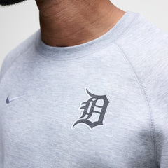 Detroit Tigers Tech Fleece Raglan Sweatshirt Heather Charcoal | Nike