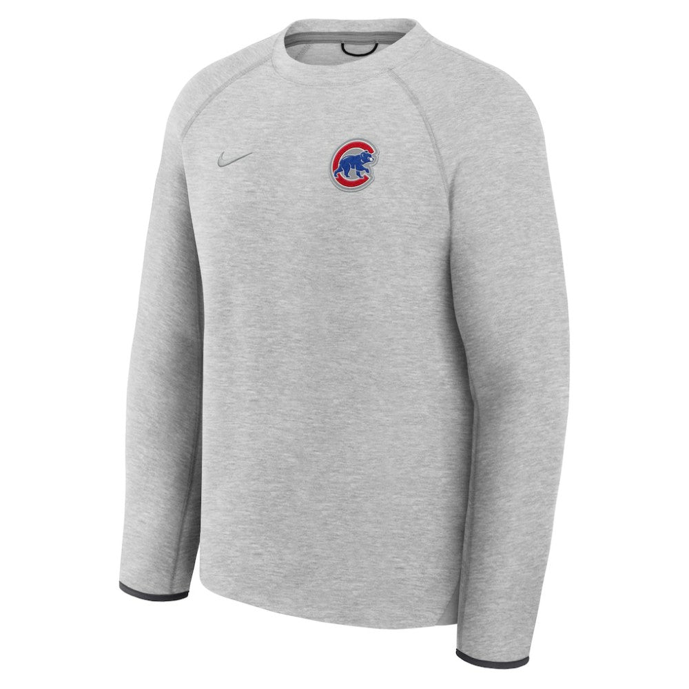 Chicago Cubs Tech Fleece Raglan Sweatshirt Heather Charcoal | Nike