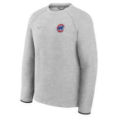 Chicago Cubs Tech Fleece Raglan Sweatshirt Heather Charcoal | Nike