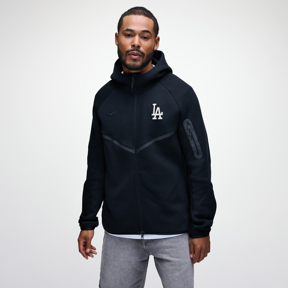 Los Angeles Dodgers Tech Fleece Raglan Full-Zip Windrunner Hoodie Black | Nike