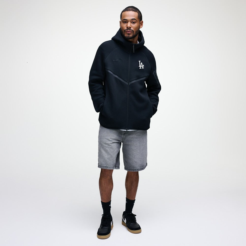 Los Angeles Dodgers Tech Fleece Raglan Full-Zip Windrunner Hoodie Black | Nike