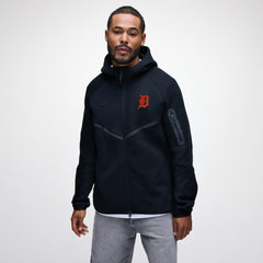 Detroit Tigers Tech Fleece Raglan Full-Zip Windrunner Hoodie Black | Nike