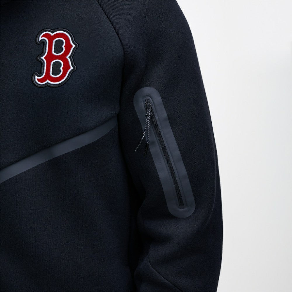 Boston Red Sox Tech Fleece Raglan Full-Zip Windrunner Hoodie Black | Nike