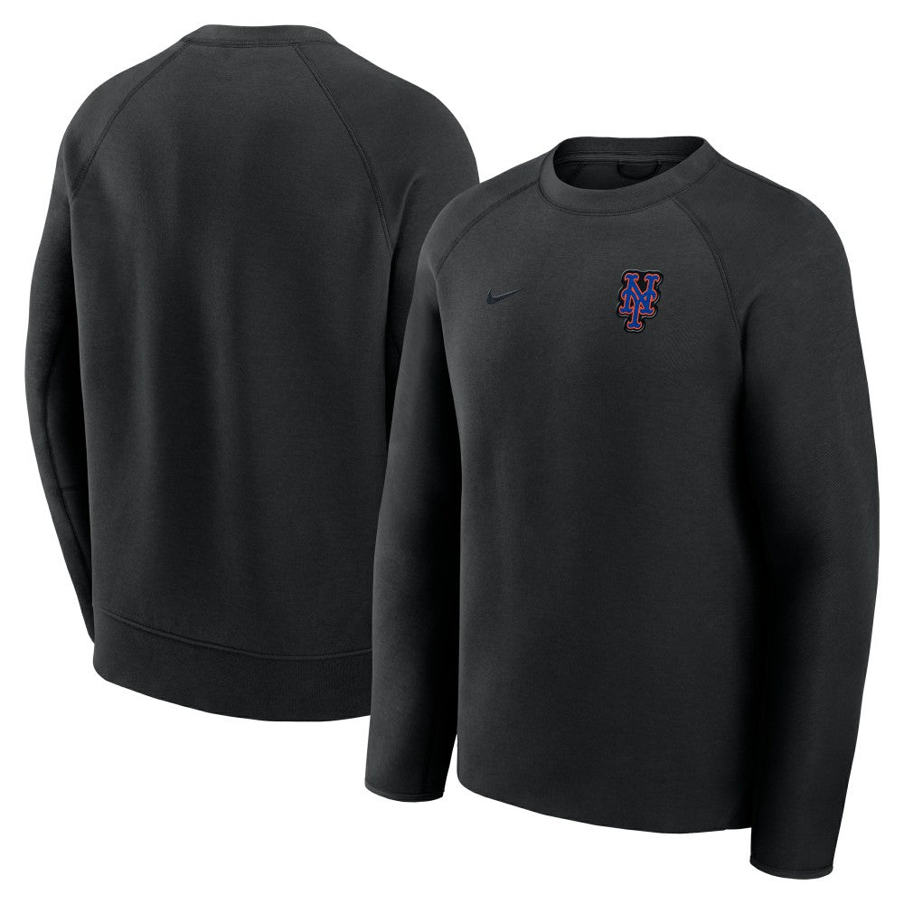 New York Mets Tech Fleece Raglan Sweatshirt Black | Nike