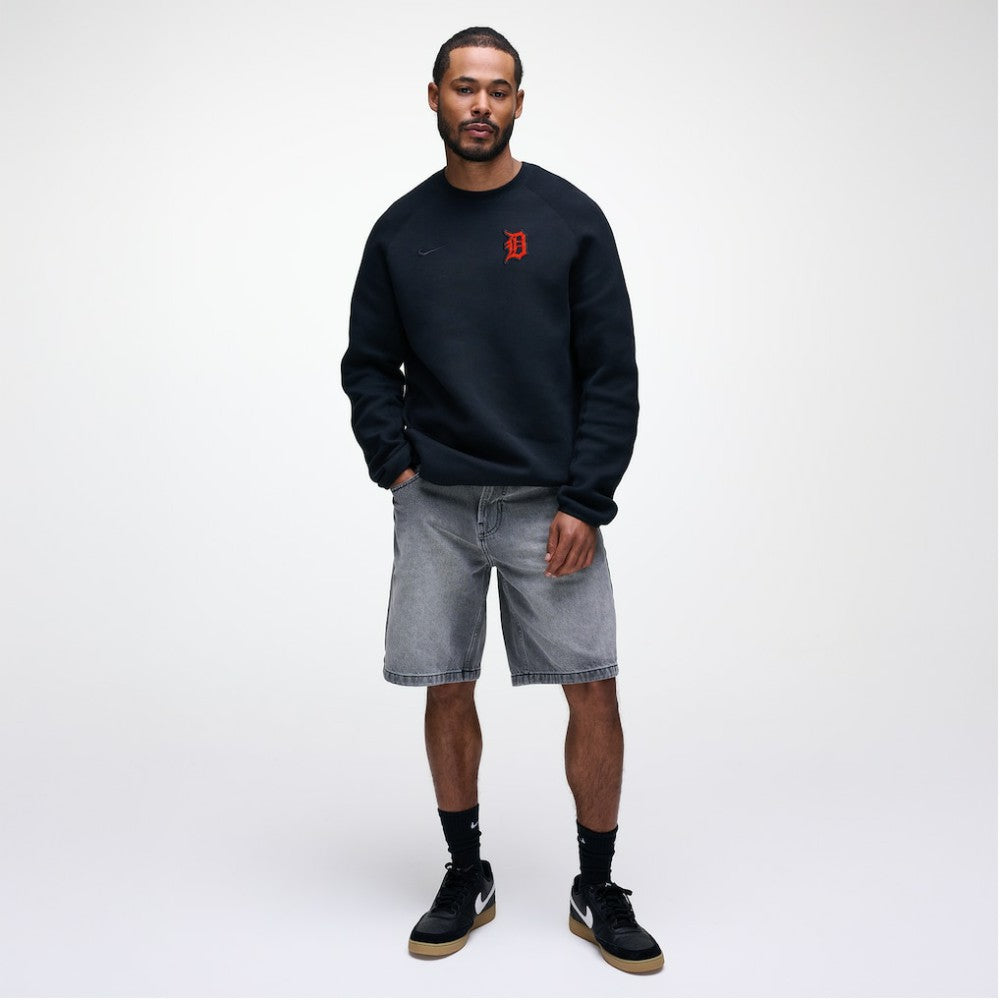 Detroit Tigers Tech Fleece Raglan Sweatshirt Black | Nike