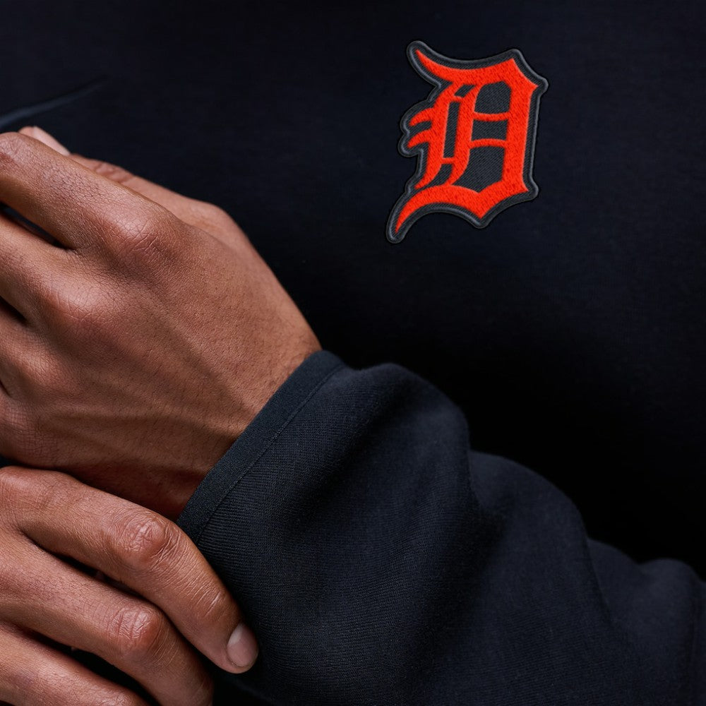 Detroit Tigers Tech Fleece Raglan Sweatshirt Black | Nike