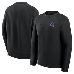 Chicago Cubs Tech Fleece Raglan Sweatshirt Black | Nike