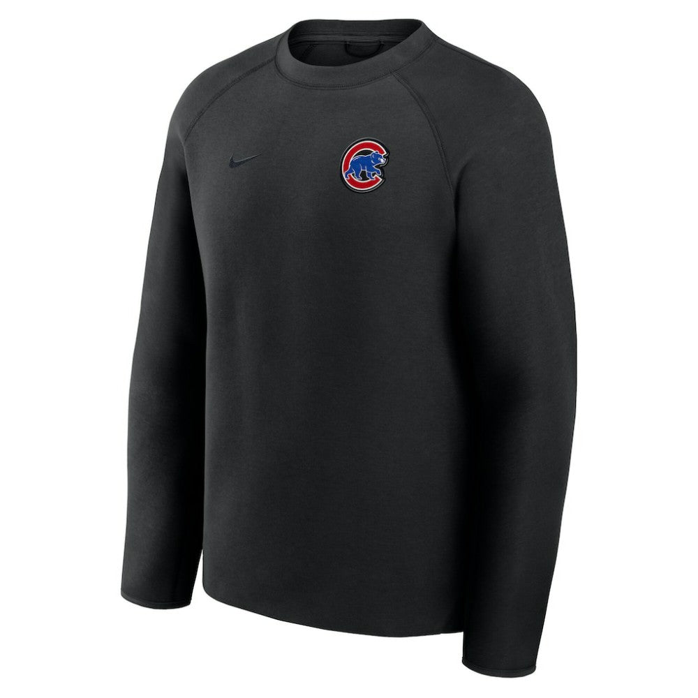 Chicago Cubs Tech Fleece Raglan Sweatshirt Black | Nike