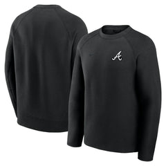 Atlanta Braves Tech Fleece Raglan Sweatshirt Black | Nike