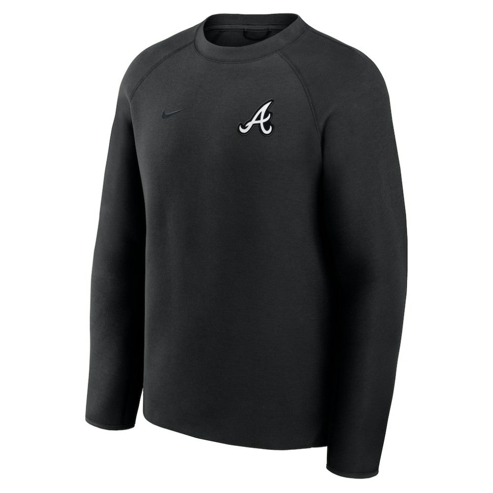 Atlanta Braves Tech Fleece Raglan Sweatshirt Black | Nike