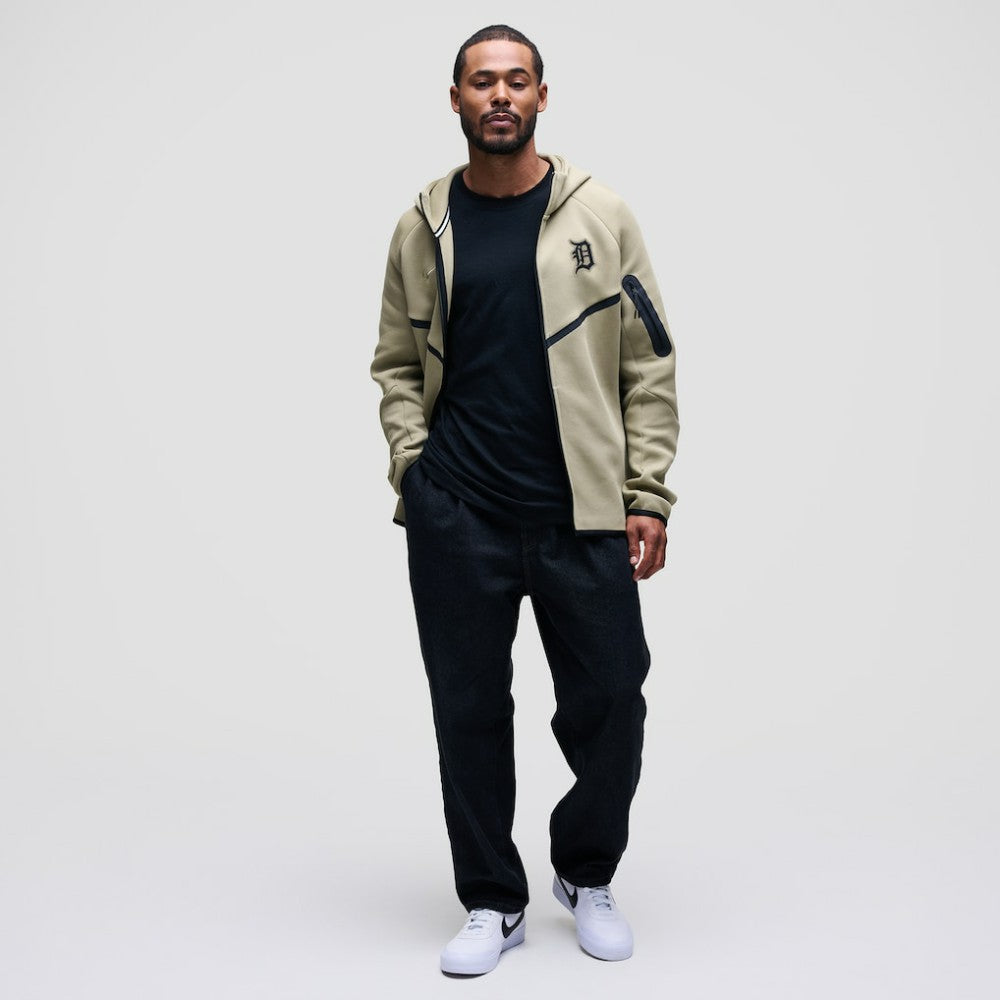Detroit Tigers Tech Fleece Raglan Full-Zip Windrunner Hoodie Tan | Nike
