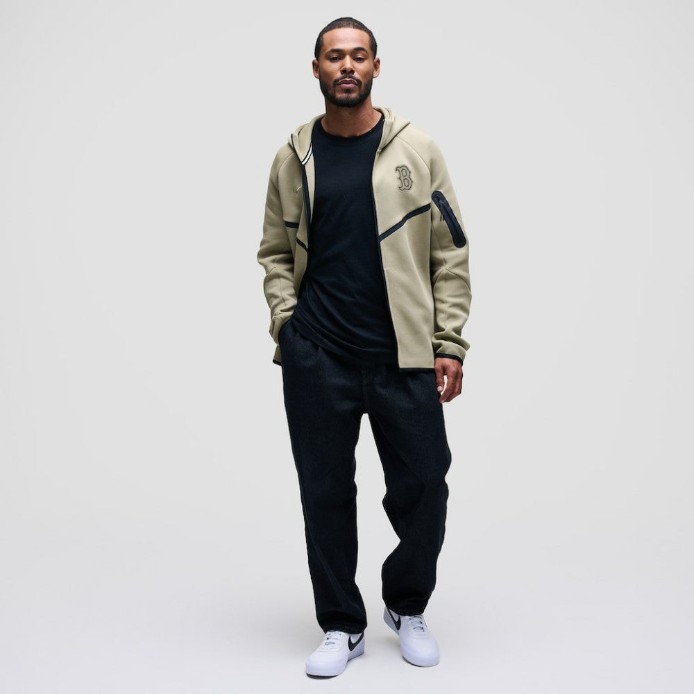Boston Red Sox Tech Fleece Raglan Full-Zip Windrunner Hoodie Tan | Nike