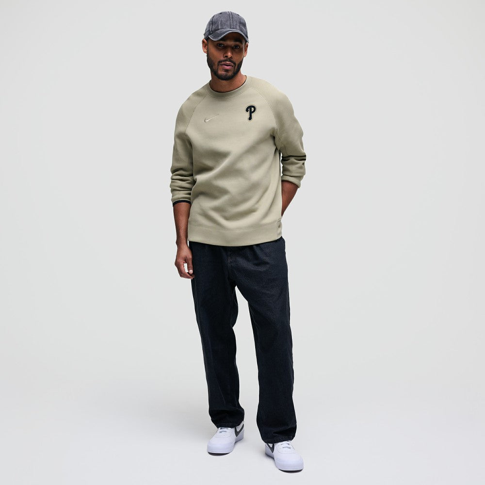 Philadelphia Phillies Tech Fleece Raglan Sweatshirt Olive | Nike
