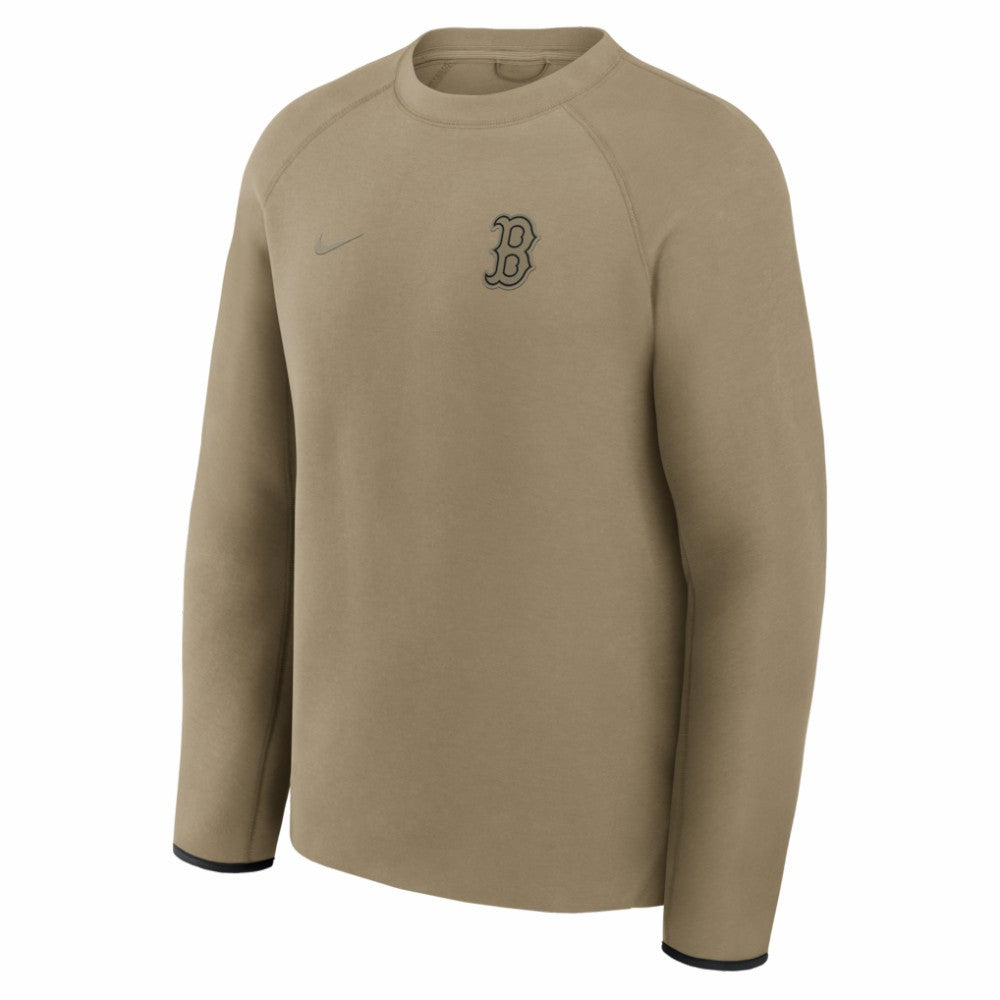 Boston Red Sox Tech Fleece Raglan Sweatshirt Olive | Nike