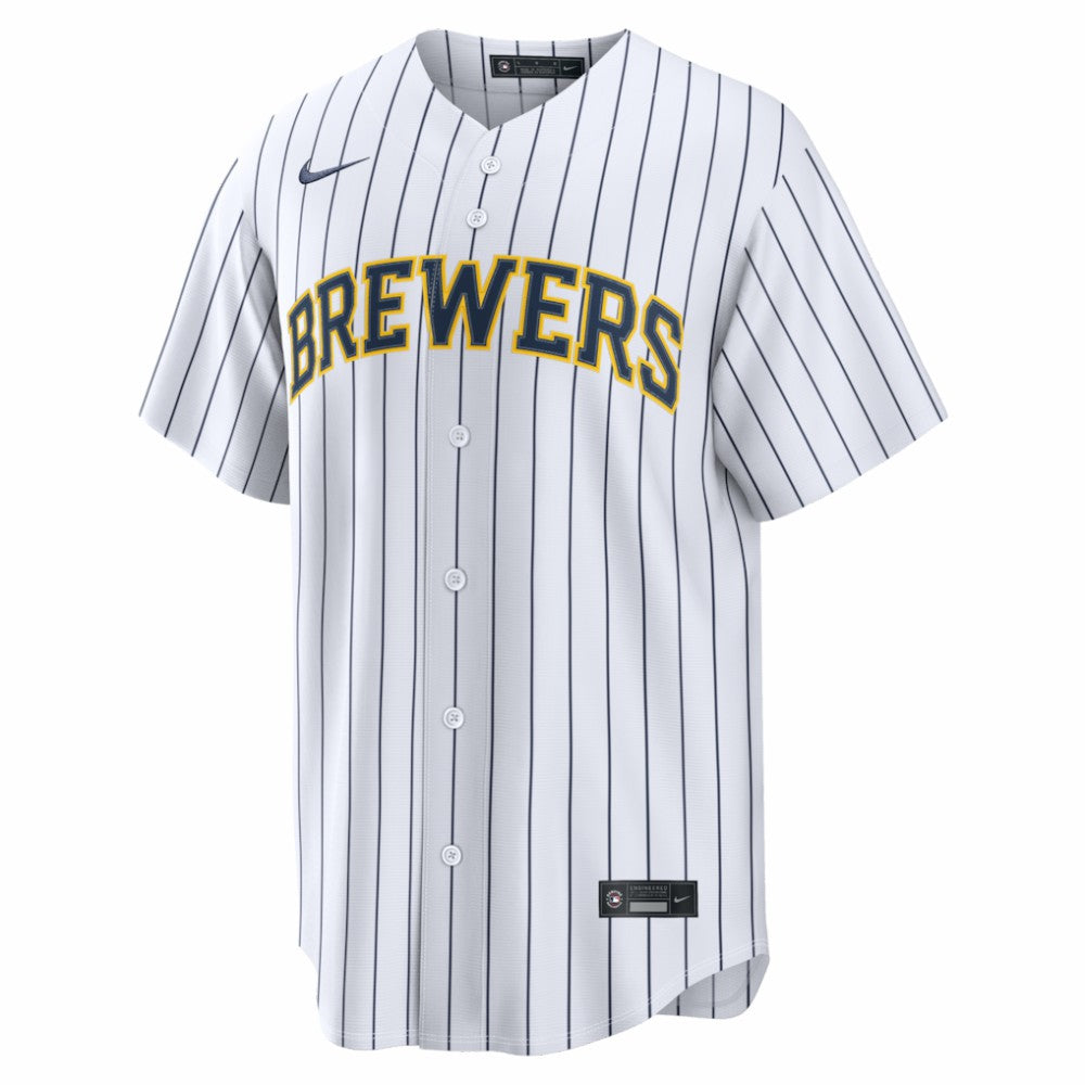 Christian Yelich Milwaukee Brewers Alternate Replica Jersey White | Nike